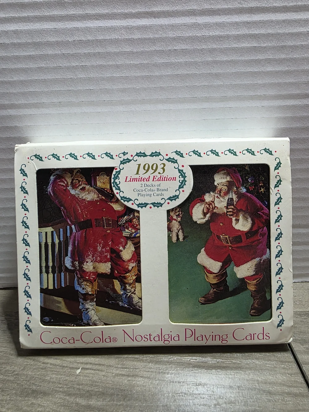1993 Vintage Coca Cola Playing Cards Limited Edition Santa 2 Deck NEW SEALED